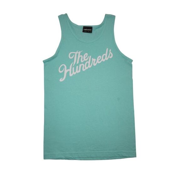 The Hundreds Aqua Script Logo Tank-Small - Picture 1 of 5